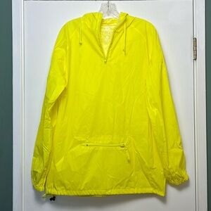 Zine Men's Bright Yellow Windbreaker/Rain Jacket - Medium
